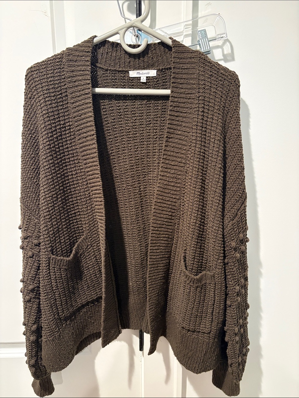 Madewell olive green Open-Front Knit Cardigan